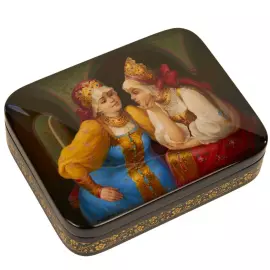 Шкатулка "Беседа" Шиковная, Федоскино
