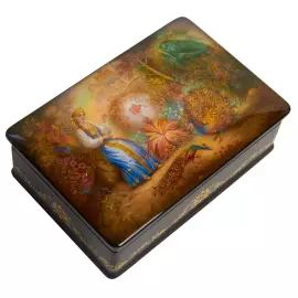 Шкатулка "Аленький цветочек" Бобровник, Федоскино