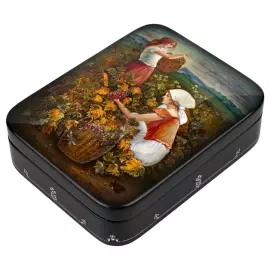 Шкатулка "Сбор винограда" Фролов, Федоскино