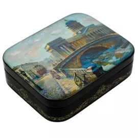 Шкатулка "Казанский собор" Типяков, Федоскино