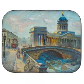 Шкатулка "Казанский собор" Типяков, Федоскино