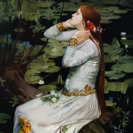 Шкатулка "Офелия" Павлова, Федоскино