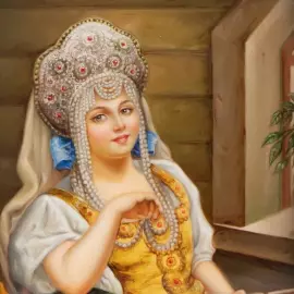 Box "Coquette" Deryuzhenko, Fedoskino