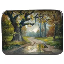 The box "Old oak" Mitusov, Fedoskino