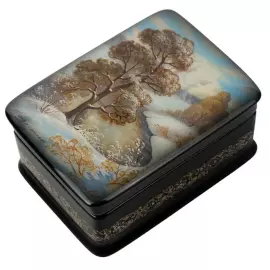 Casket "Winter oak" Kozlov, Fedoskino