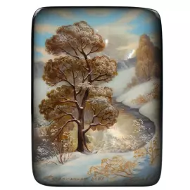 Casket "Winter oak" Kozlov, Fedoskino