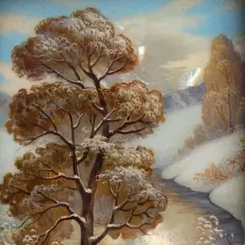 Casket "Winter oak" Kozlov, Fedoskino