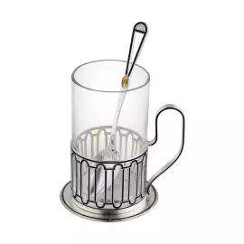 Подстаканник серебряный "Набережная Фонтанки" из коллекции "Мосты Петербурга"