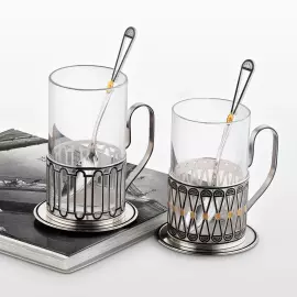 Подстаканник серебряный "Набережная Фонтанки" из коллекции "Мосты Петербурга"