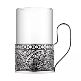 Подстаканник серебряный "Певческий мост" из коллекции "Мосты Петербурга"