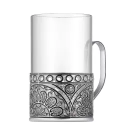 Подстаканник серебряный "Певческий мост" из коллекции "Мосты Петербурга"