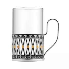 Подстаканник серебряный "Львиный мост" из коллекции "Мосты Петербурга"