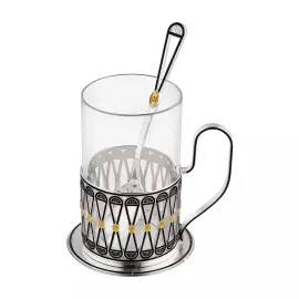 Подстаканник серебряный "Львиный мост" из коллекции "Мосты Петербурга"