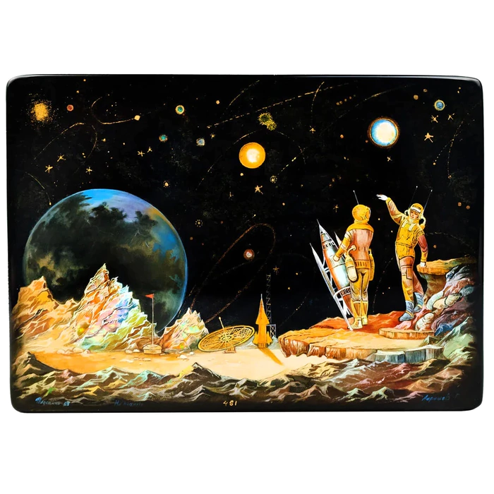 The box "On the planet" Larishev, Fedoskino