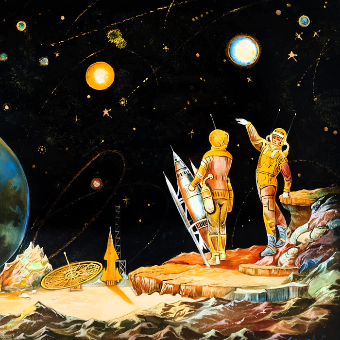 The box "On the planet" Larishev, Fedoskino
