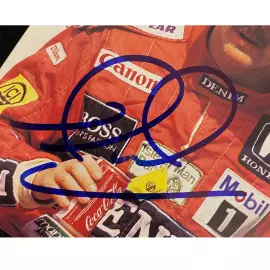 Карточка с автографом автогонщика Найджела Мэнселла