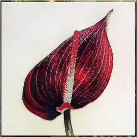 Авторское декоративное панно "Антуриум"