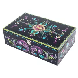 Set of 5 Christmas Tree toys in a blue gift box