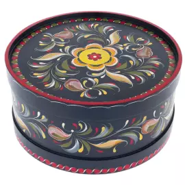 Set of 4 Christmas Tree toys in a blue gift box