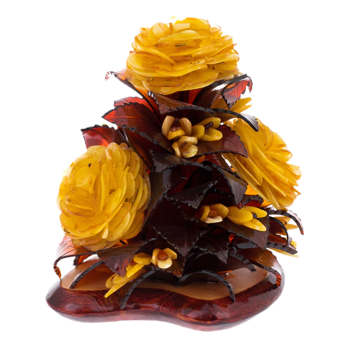 Composition with amber flowers "Sunny"