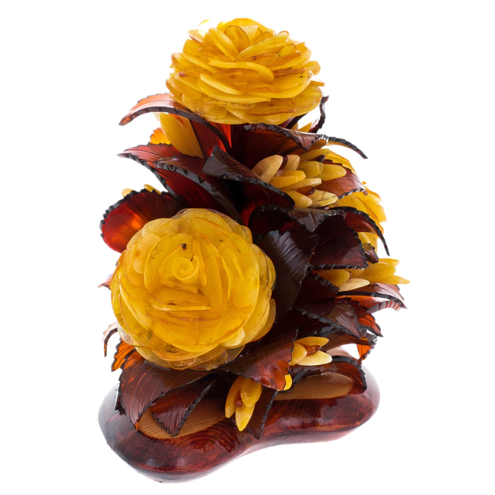 Composition with amber flowers "Sunny"