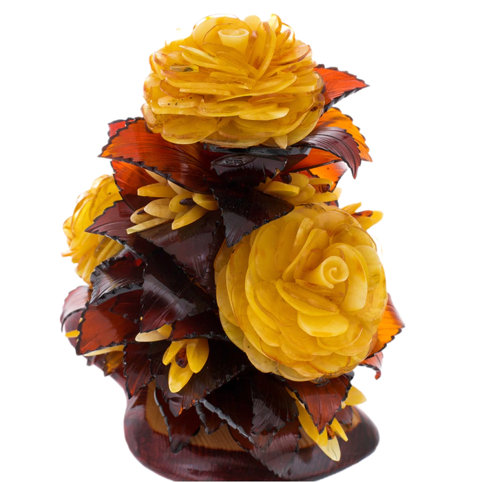 Composition with amber flowers "Sunny"