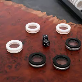 Yarra wood backgammon with epoxy resin