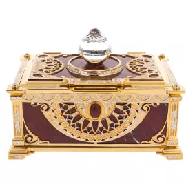 Шкатулка из яшмы "Золотой век" Златоуст