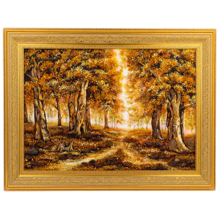 The amber painting "Nature" is large