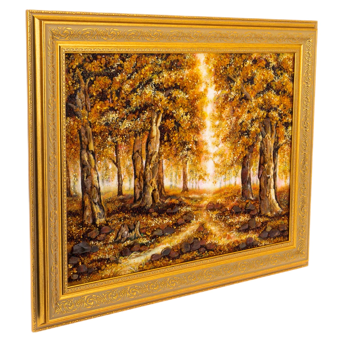 The amber painting "Nature" is large