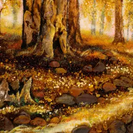 Картина из янтаря "Природа" большая