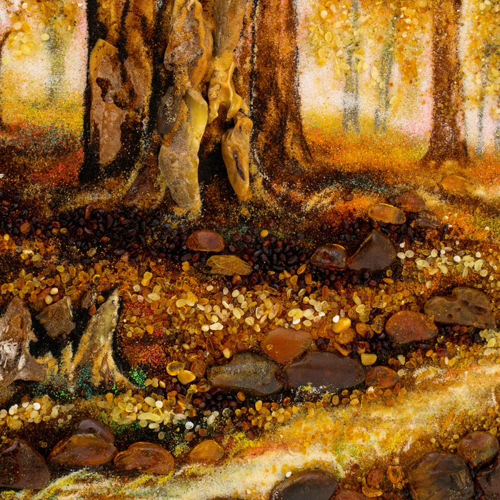 The amber painting "Nature" is large