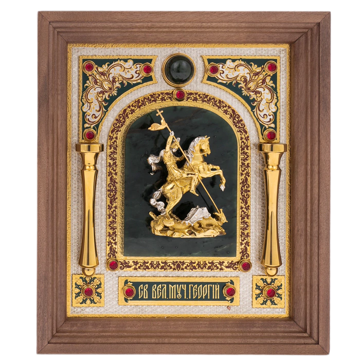 Plaque on jade "George the Victorious" Chrysostom