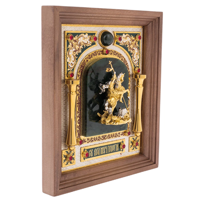 Plaque on jade "George the Victorious" Chrysostom