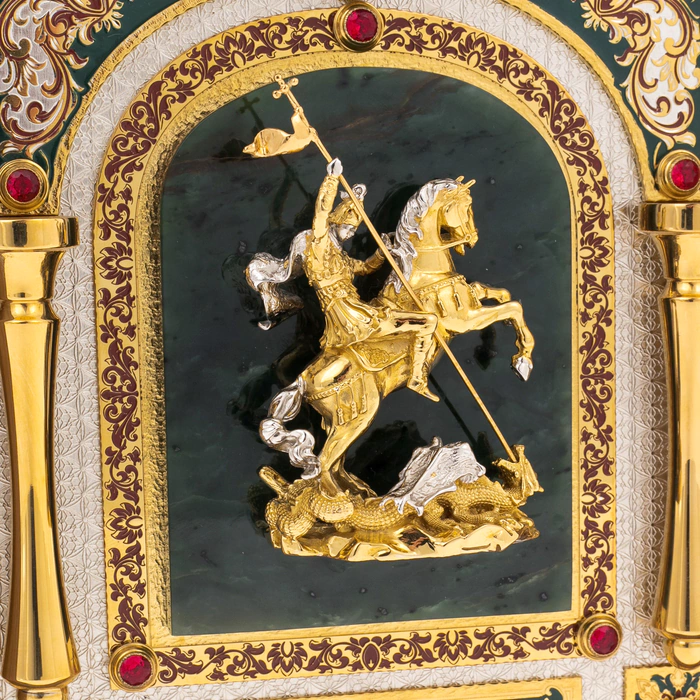 Plaque on jade "George the Victorious" Chrysostom