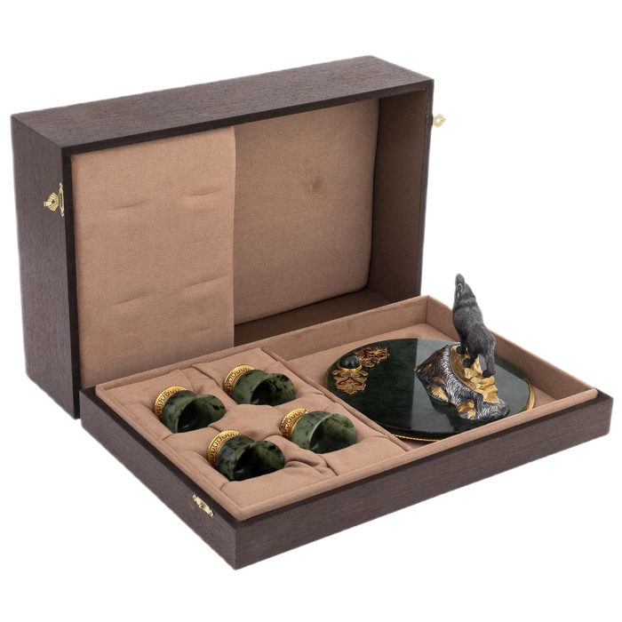 The Beast jade vodka set for 4 persons, Zlatoust