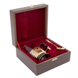 Cup holder with malachite "Coat of Arms" Zlatoust