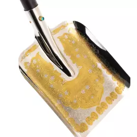 Сувенир "Золотая денежная лопата" совковая, Златоуст