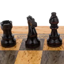 Шахматы из карельской березы "Классика"