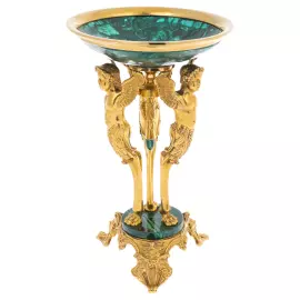 Конфетница из малахита "Ангелы"