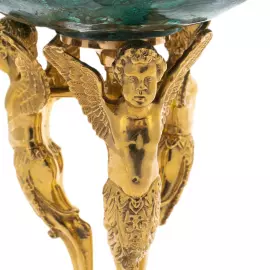 Конфетница из малахита "Ангелы"