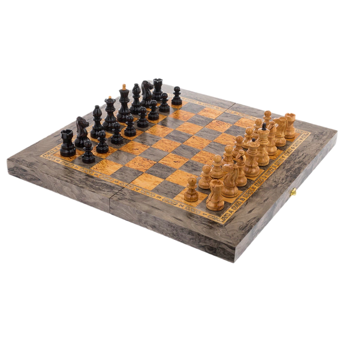 Chess made of tinted Karelian birch "Classic"