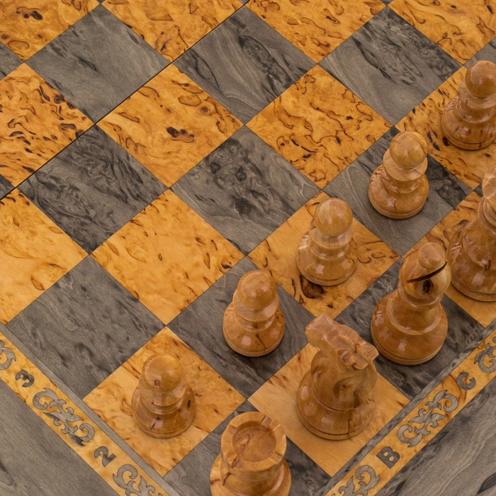 Chess made of tinted Karelian birch "Classic"