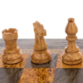 Шахматы из тонированной карельской березы "Классика"