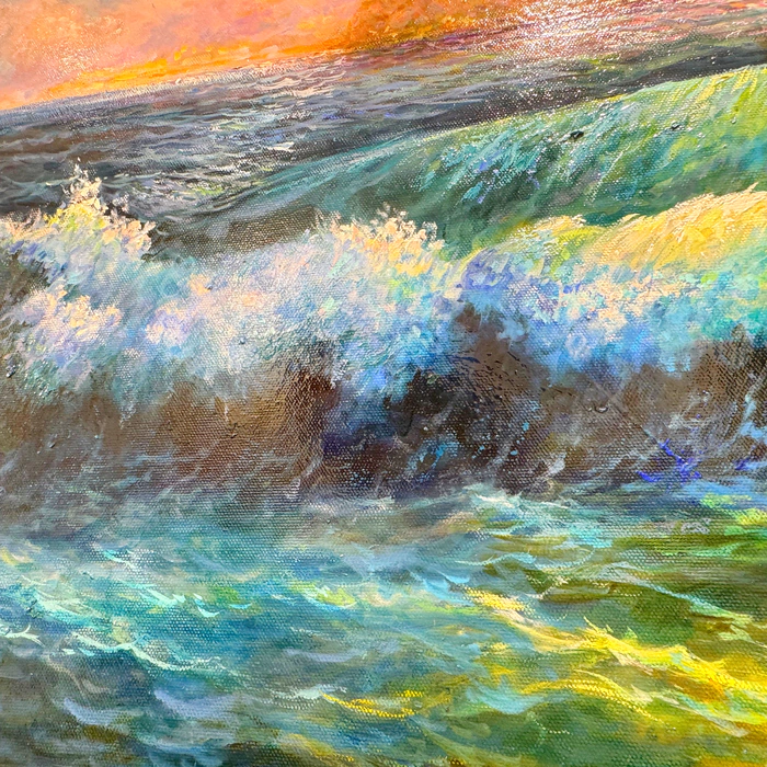 The author's oil painting "The Sun under sail" (2025)