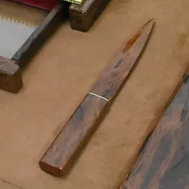 Настольный набор из обсидиана "Георгий Победоносец"