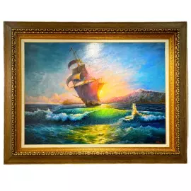 Авторская картина маслом "Солнце под парусами" (2025)