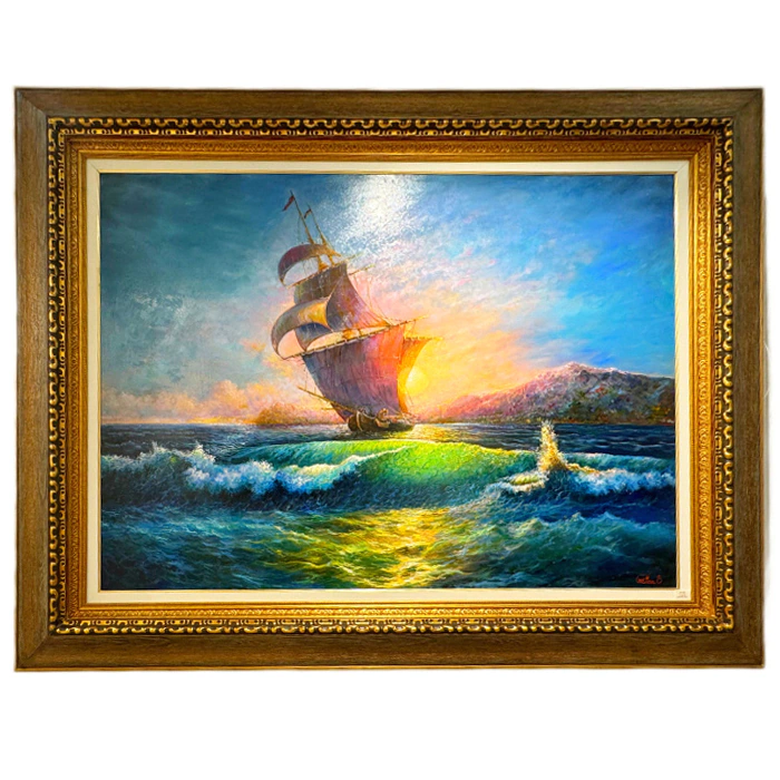 The author's oil painting "The Sun under sail" (2025)