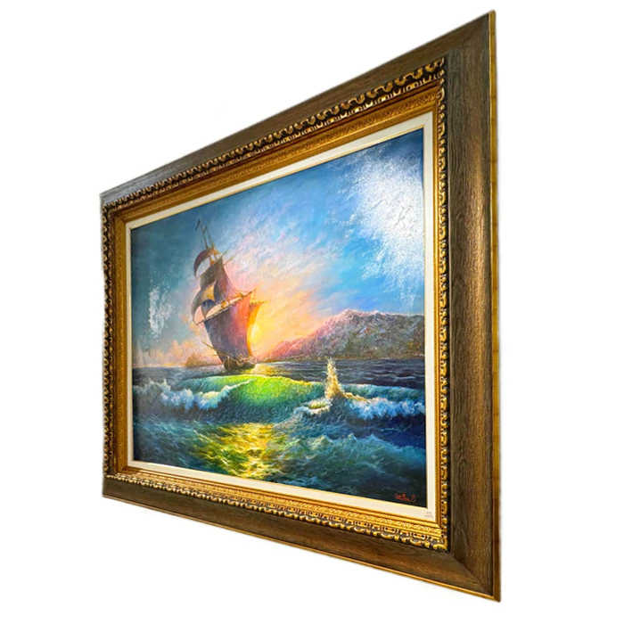 The author's oil painting "The Sun under sail" (2025)