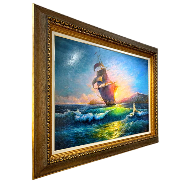 The author's oil painting "The Sun under sail" (2025)